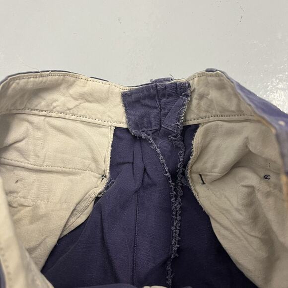 Vintage 60s Blue Sanforized Workwear Cotton Chinos 29x29 - Picture 4 of 4